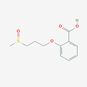 molecular formula C11H14O4S B14370786 2-[3-(Methanesulfinyl)propoxy]benzoic acid CAS No. 90183-68-9