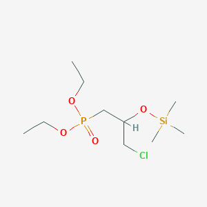 molecular formula C10H24ClO4PSi B14370800 Phosphonic acid, [3-chloro-2-[(trimethylsilyl)oxy]propyl]-, diethyl ester CAS No. 90490-21-4