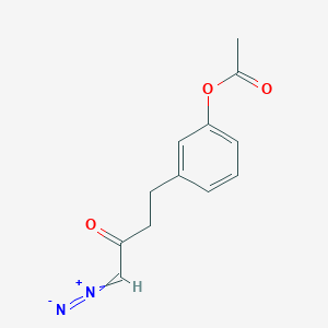 4-[3-(Acetyloxy)phenyl]-1-diazoniobut-1-en-2-olate