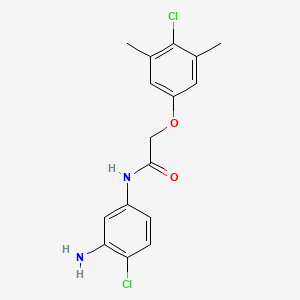 molecular formula C16H16Cl2N2O2 B1437083 N-(3-氨基-4-氯苯基)-2-(4-氯-3,5-二甲基苯氧基)乙酰胺 CAS No. 1020058-16-5