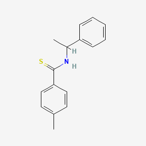 molecular formula C16H17NS B14370849 4-Methyl-N-(1-phenylethyl)benzene-1-carbothioamide CAS No. 90420-52-3