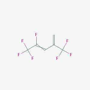 molecular formula C6H3F7 B14370865 4,5,5,5-Tetrafluoro-2-(trifluoromethyl)penta-1,3-diene CAS No. 90278-03-8