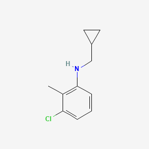 molecular formula C11H14ClN B1437087 3-氯-N-(环丙基甲基)-2-甲基苯胺 CAS No. 356539-51-0