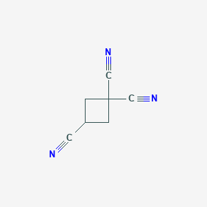 molecular formula C7H5N3 B14370877 Cyclobutane-1,1,3-tricarbonitrile CAS No. 91633-41-9