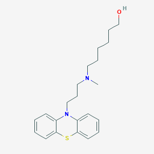 molecular formula C22H30N2OS B14370902 6-{Methyl[3-(10H-phenothiazin-10-yl)propyl]amino}hexan-1-ol CAS No. 91614-70-9