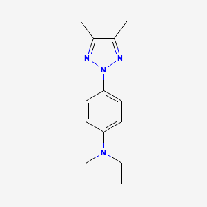 molecular formula C14H20N4 B14370919 4-(4,5-Dimethyl-2H-1,2,3-triazol-2-yl)-N,N-diethylaniline CAS No. 90297-58-8