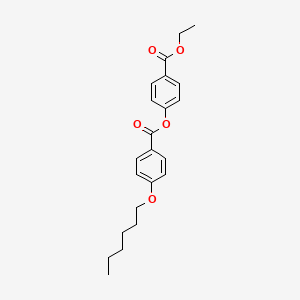 molecular formula C22H26O5 B14370934 4-(Ethoxycarbonyl)phenyl 4-(hexyloxy)benzoate CAS No. 90233-57-1