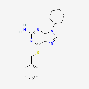 6-Benzylsulfanyl-9-cyclohexylpurin-2-amine