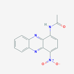 molecular formula C14H10N4O3 B14370953 N-(4-Nitrophenazin-1-YL)acetamide CAS No. 92061-23-9