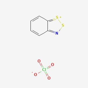 molecular formula C6H4ClNO4S2 B14370977 1,2,3-Benzodithiazol-1-ium perchlorate CAS No. 90399-58-9