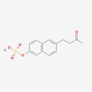 molecular formula C14H14O5S B14370999 6-(3-Oxobutyl)naphthalen-2-yl hydrogen sulfate CAS No. 91488-18-5