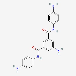 molecular formula C20H19N5O2 B14371010 5-Amino-N~1~,N~3~-bis(4-aminophenyl)benzene-1,3-dicarboxamide CAS No. 91652-13-0