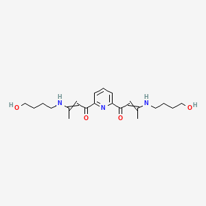 1,1'-(Pyridine-2,6-diyl)bis{3-[(4-hydroxybutyl)amino]but-2-en-1-one}