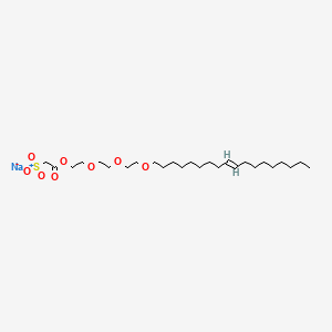 molecular formula C26H49NaO8S B14371045 Sodium 1-(2-(2-(2-(octadec-9-enyloxy)ethoxy)ethoxy)ethyl) sulphonatoacetate CAS No. 94386-37-5