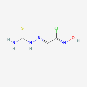 (1Z,2E)-2-(carbamothioylhydrazinylidene)-N-hydroxypropanimidoyl chloride