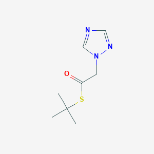 molecular formula C8H13N3OS B14371064 S-tert-Butyl (1H-1,2,4-triazol-1-yl)ethanethioate CAS No. 91040-88-9