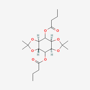 B1437111 (3AR,4R,4aR,7aR,8R,8aS)-2,2,6,6-tetramethylhexahydrobenzo[1,2-d:4,5-d']bis([1,3]dioxole)-4,8-diyl dibutyrate CAS No. 1307298-34-5