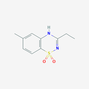 3-ethyl-6-methyl-4H-1lambda6,2,4-benzothiadiazine 1,1-dioxide