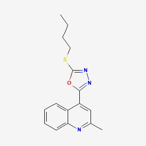 4-[5-(Butylsulfanyl)-1,3,4-oxadiazol-2-YL]-2-methylquinoline