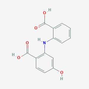 2-(2-Carboxyanilino)-4-hydroxybenzoic acid