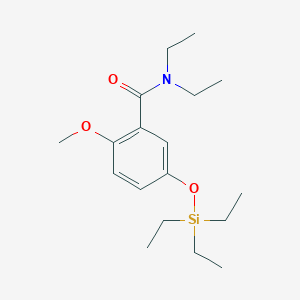 molecular formula C18H31NO3Si B14371342 N,N-Diethyl-2-methoxy-5-[(triethylsilyl)oxy]benzamide CAS No. 89984-49-6