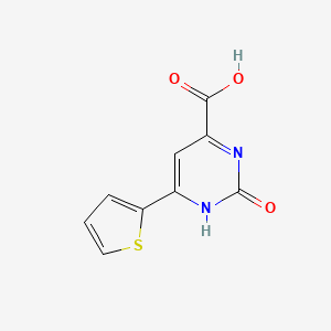 molecular formula C9H6N2O3S B1437135 2-氧代-6-(噻吩-2-基)-1,2-二氢嘧啶-4-羧酸 CAS No. 1018605-23-6