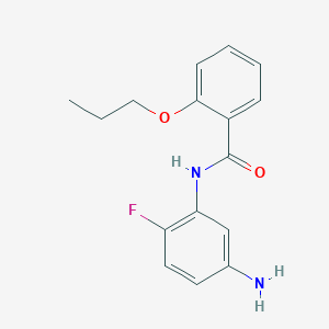 molecular formula C16H17FN2O2 B1437139 N-(5-Amino-2-fluorophenyl)-2-propoxybenzamide CAS No. 1020057-33-3
