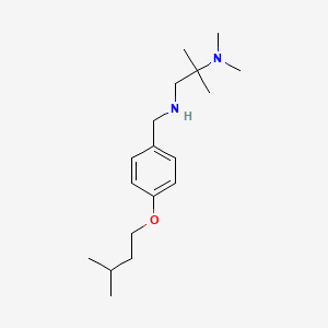 molecular formula C18H32N2O B1437150 二甲基[2-甲基-1-({[4-(3-甲基丁氧基)苯基]甲基}氨基)丙-2-基]胺 CAS No. 1036446-89-5