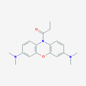 1-[3,7-Bis(dimethylamino)-10H-phenoxazin-10-YL]propan-1-one