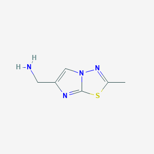 molecular formula C6H8N4S B1437157 (2-甲基咪唑并[2,1-b][1,3,4]噻二唑-6-基)甲胺 CAS No. 933734-68-0