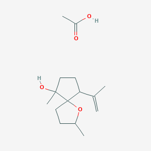 Acetic acid;2,9-dimethyl-6-prop-1-en-2-yl-1-oxaspiro[4.4]nonan-9-ol