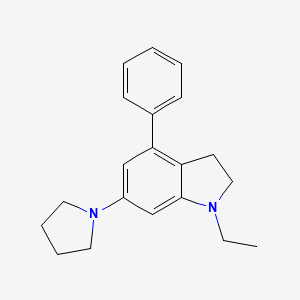 1-Ethyl-4-phenyl-6-(pyrrolidin-1-yl)-2,3-dihydro-1H-indole