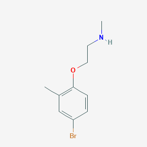 B1437158 2-(4-Bromo-2-methylphenoxy)-N-methylethanamine CAS No. 915920-76-2