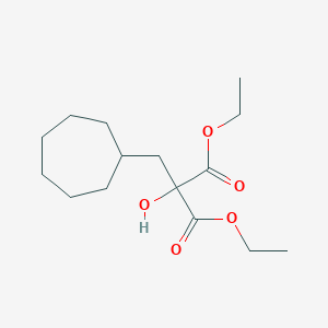 Diethyl (cycloheptylmethyl)(hydroxy)propanedioate