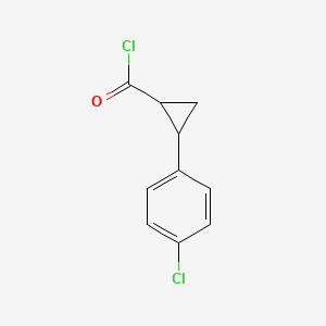 molecular formula C10H8Cl2O B14371656 2-(4-Chlorophenyl)cyclopropane-1-carbonyl chloride CAS No. 90767-76-3