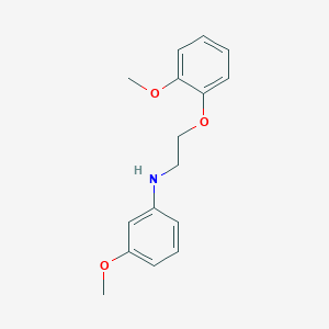 molecular formula C16H19NO3 B1437167 3-甲氧基-N-[2-(2-甲氧基苯氧基)乙基]苯胺 CAS No. 1040690-71-8