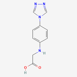 molecular formula C10H10N4O2 B1437171 {[4-(4H-1,2,4-三唑-4-基)苯基]氨基}-乙酸 CAS No. 1017791-25-1