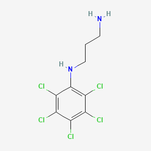 molecular formula C9H9Cl5N2 B1437172 N-(3-氨基丙基)-N-(五氯苯基)胺 CAS No. 13047-77-3