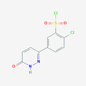 B1437179 2-Chloro-5-(6-oxo-1,6-dihydropyridazin-3-yl)benzenesulfonyl chloride CAS No. 1160264-18-5