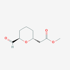 Methyl [(2R,6R)-6-formyloxan-2-yl]acetate