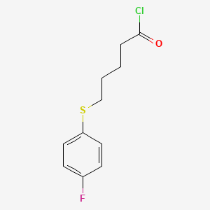 molecular formula C11H12ClFOS B14371833 5-[(4-Fluorophenyl)sulfanyl]pentanoyl chloride CAS No. 89988-04-5