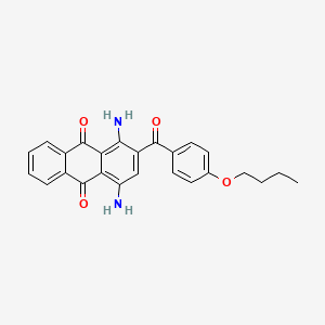 B14372100 1,4-Diamino-2-(4-butoxybenzoyl)anthracene-9,10-dione CAS No. 89868-47-3