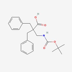 molecular formula C22H27NO4 B1437213 3-Bocamino-2,2-dibenzyl-propionic acid CAS No. 125469-91-2