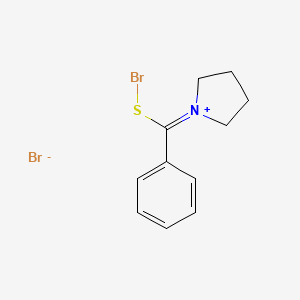 molecular formula C11H13Br2NS B14372176 1-[(Bromosulfanyl)(phenyl)methylidene]pyrrolidin-1-ium bromide CAS No. 91850-53-2