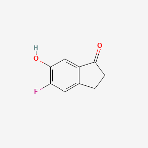 molecular formula C9H7FO2 B1437224 5-氟-6-羟基-2,3-二氢-1H-茚-1-酮 CAS No. 917885-01-9