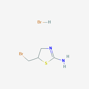 molecular formula C4H8Br2N2S B1437229 5-Bromomethyl-4,5-dihydro-thiazol-2-ylamine hydrobromide CAS No. 51542-48-4