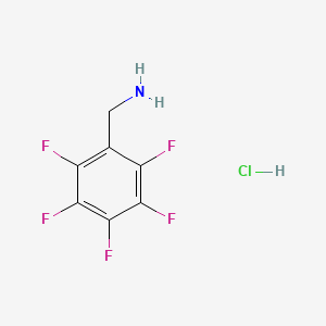 molecular formula C7H5ClF5N B1437240 苯甲胺，2,3,4,5,6-五氟，盐酸盐 CAS No. 154128-88-8