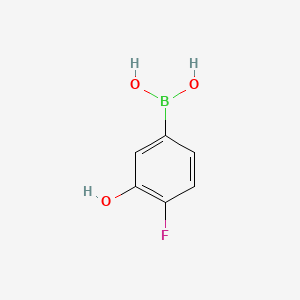 molecular formula C6H6BFO3 B1437245 4-氟-3-羟基苯硼酸 CAS No. 913835-74-2