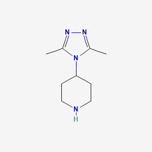 molecular formula C9H16N4 B1437247 4-(3,5-二甲基-4H-1,2,4-三唑-4-基)哌啶 CAS No. 795310-52-0