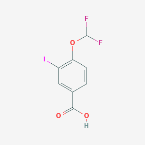 molecular formula C8H5F2IO3 B1437251 4-(二氟甲氧基)-3-碘苯甲酸 CAS No. 1131588-14-1